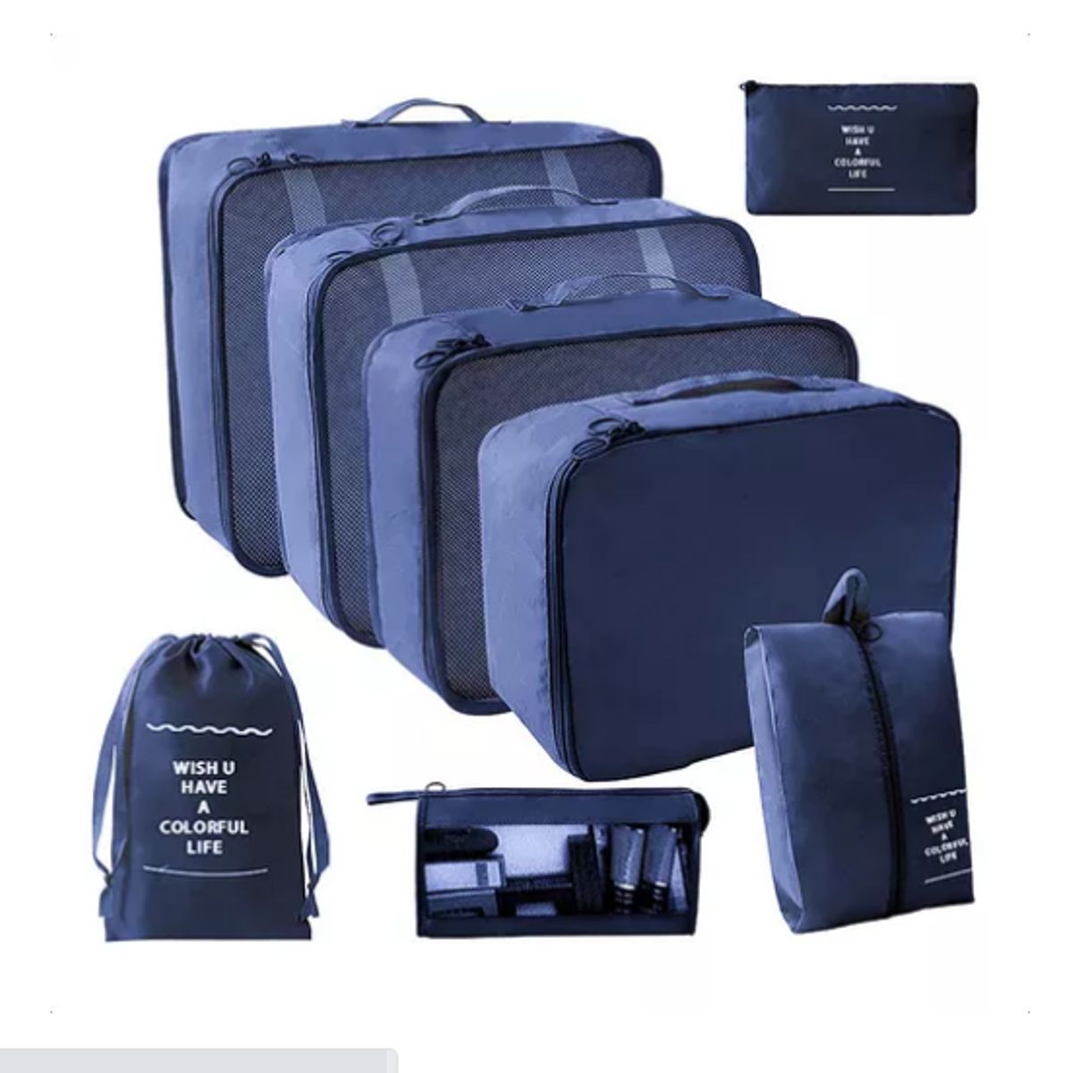 GENERICO - Bolsas De Viaje 8 En 1 Bolsas Organizadoras De Viaje Maleta