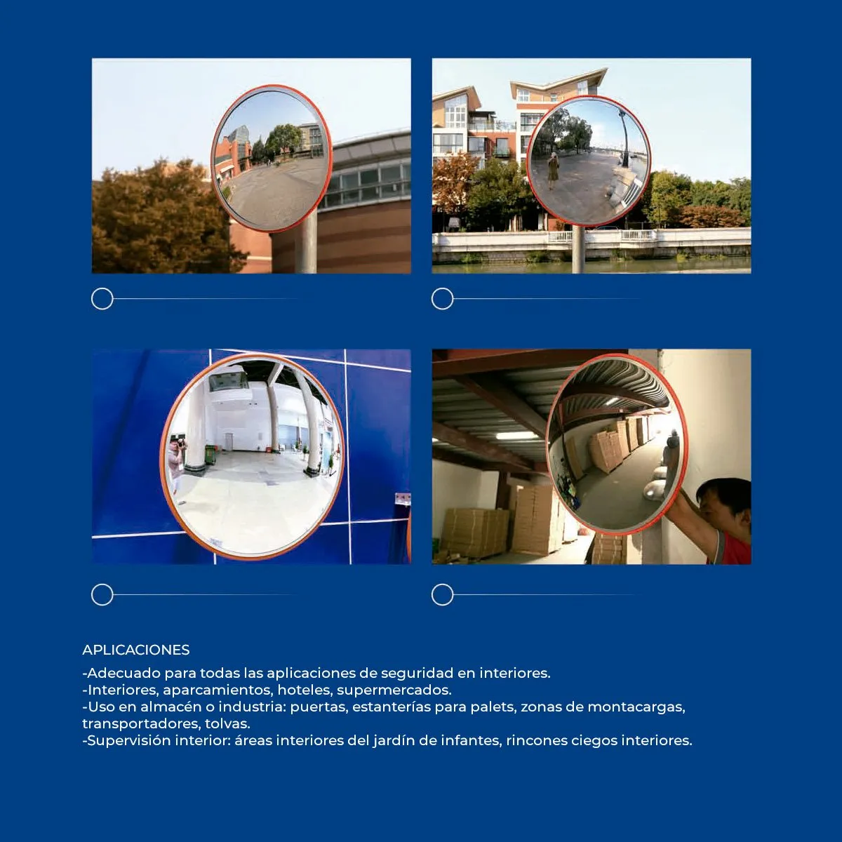 GENERICO - Espejo Panorámico de uso Interior 80 cm.