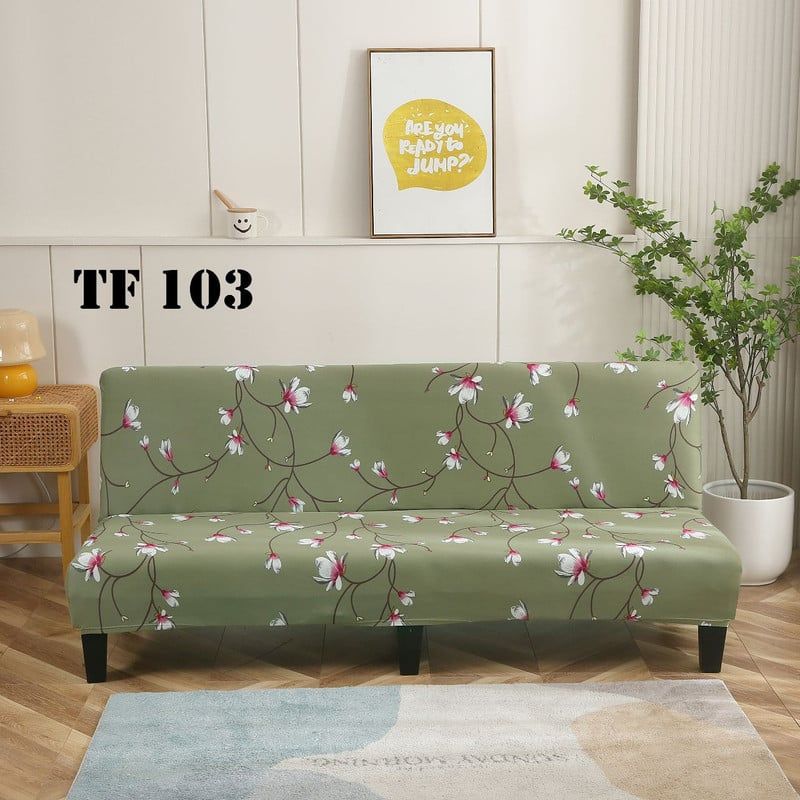 ANGELES DEL HOGAR - Funda Protectora Lisa Sofa Futon Elastica 150 cm x 200 cm TF103