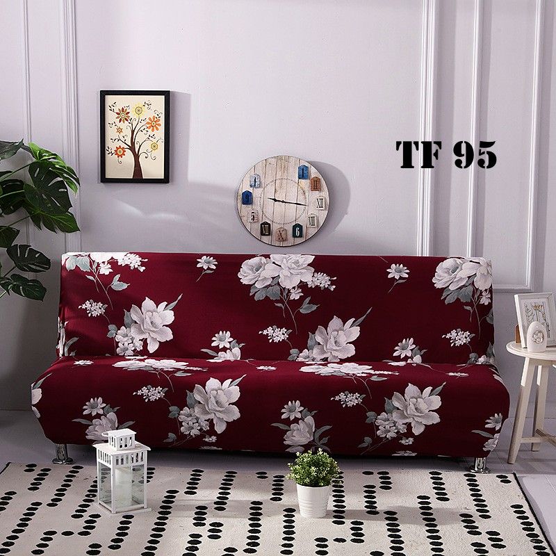 ANGELES DEL HOGAR - Funda Protectora Lisa Sofa Futon Elastica 150 cm x 200 cm TF95