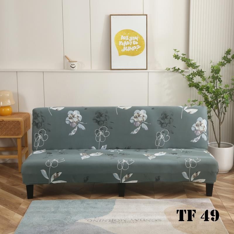 ANGELES DEL HOGAR - Funda Protectora Lisa Sofa Futon Elastica 150 cm x 200 cm TF49