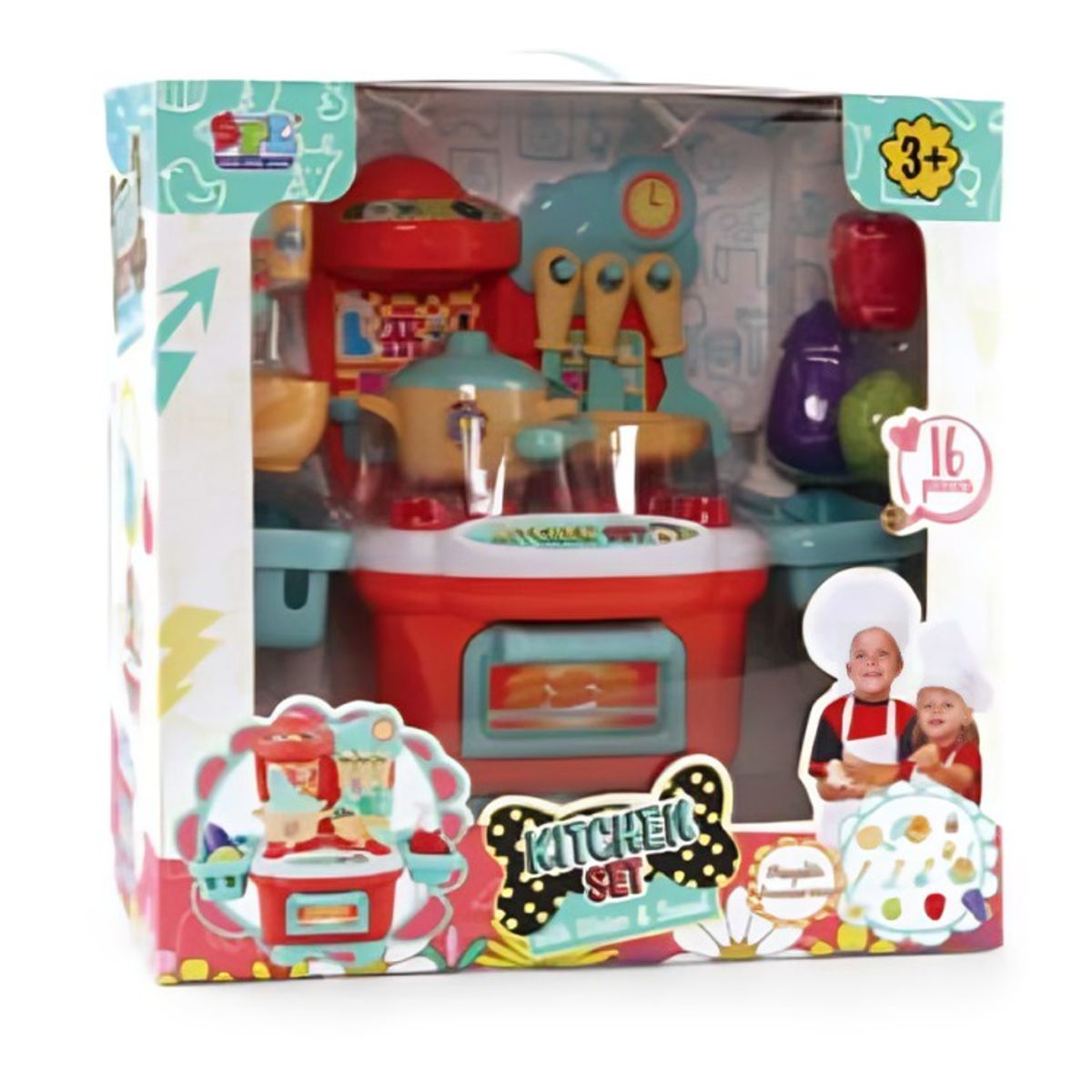 OEM - CAJA JUGUETE 10PCS SET COCINA CON LUZ Y MUSICA