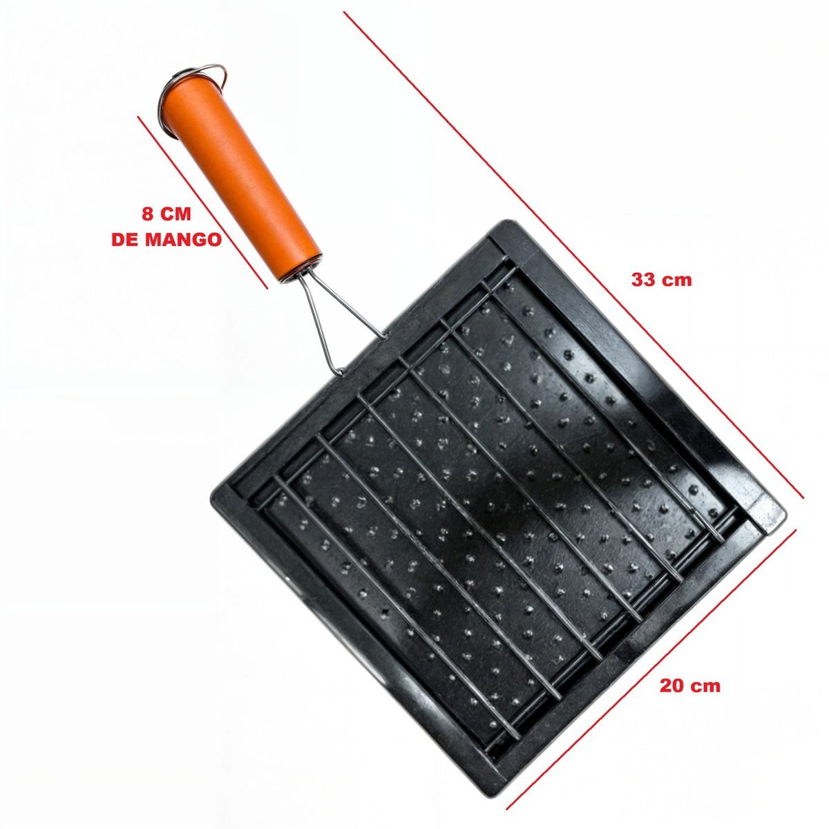 GENERICO - Tostador Manual De Cocina Tostar pan negro madera