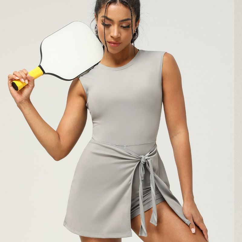 RURUTOTO - Vestido De Entrenamiento Para Tenis Golf  Mujer Negro