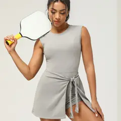 RURUTOTO - Vestido De Entrenamiento Para Tenis Golf Mujer Negro