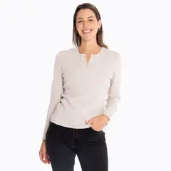 MERRELL - Polera Mujer Rib Beige