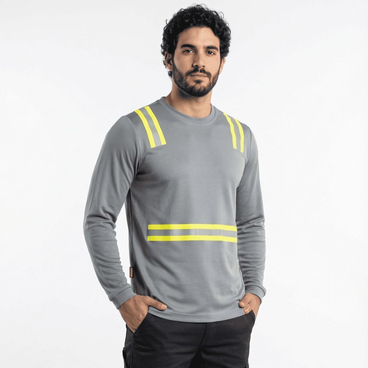 T-WORLD - Polera Híbrida Reflectante Manga Larga Alta Visibilidad UPF