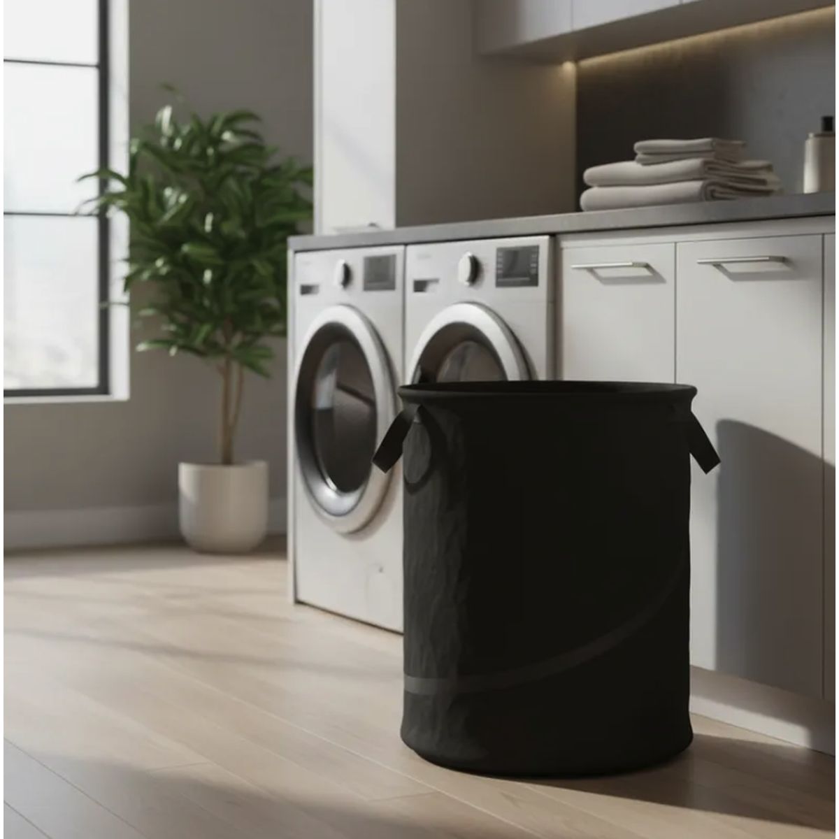 PRO OUTDOOR - Canasto Ropa Plegable Multiuso Negro