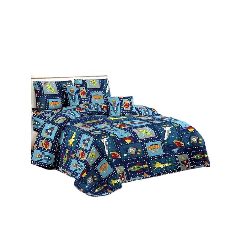 GENERICO - Cubrecama Verano Quilt Plaza y Media Diseño Infantil 230x180cm
