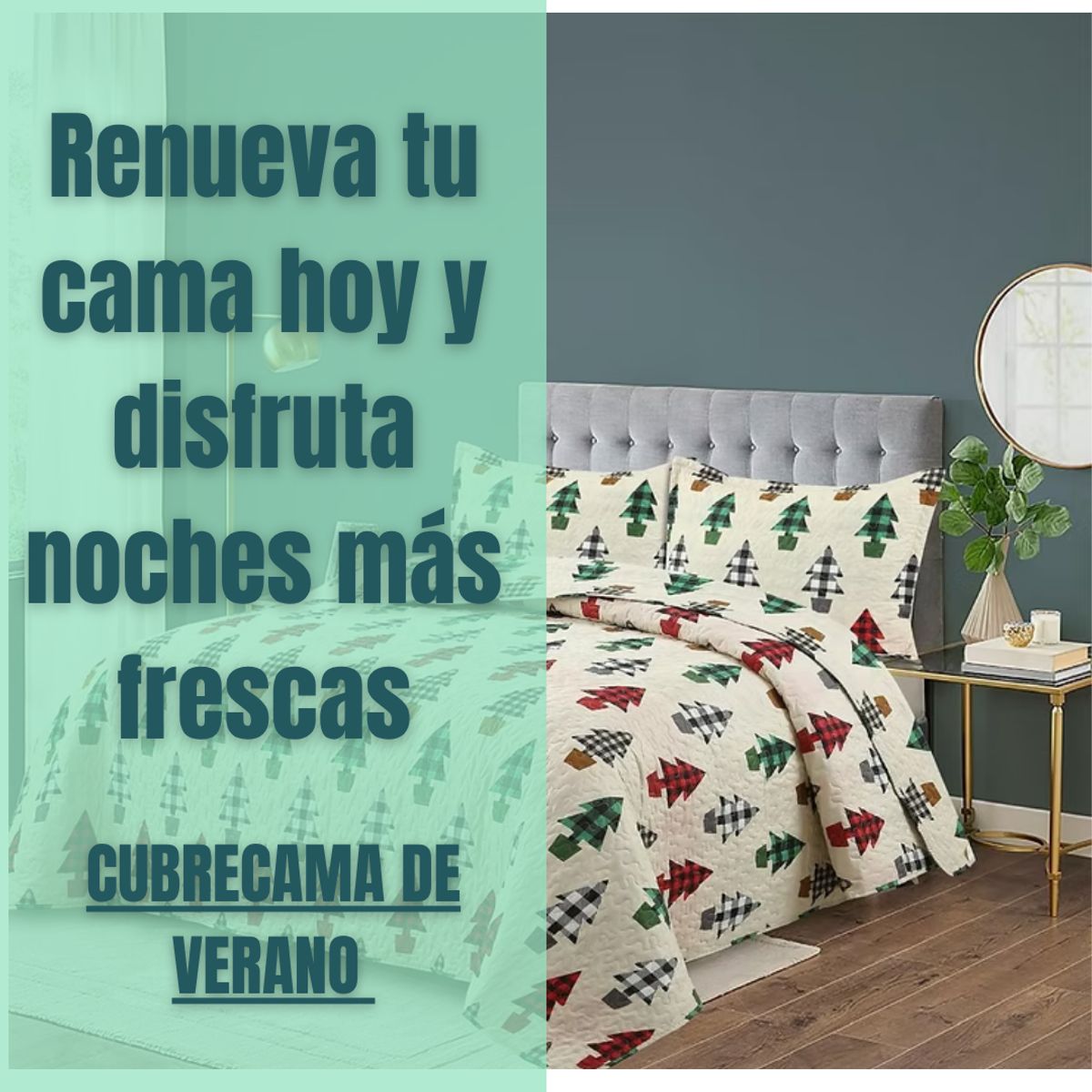 GENERICO - Cubrecama Verano Estampados Quilt Plaza y Media 230x180cm