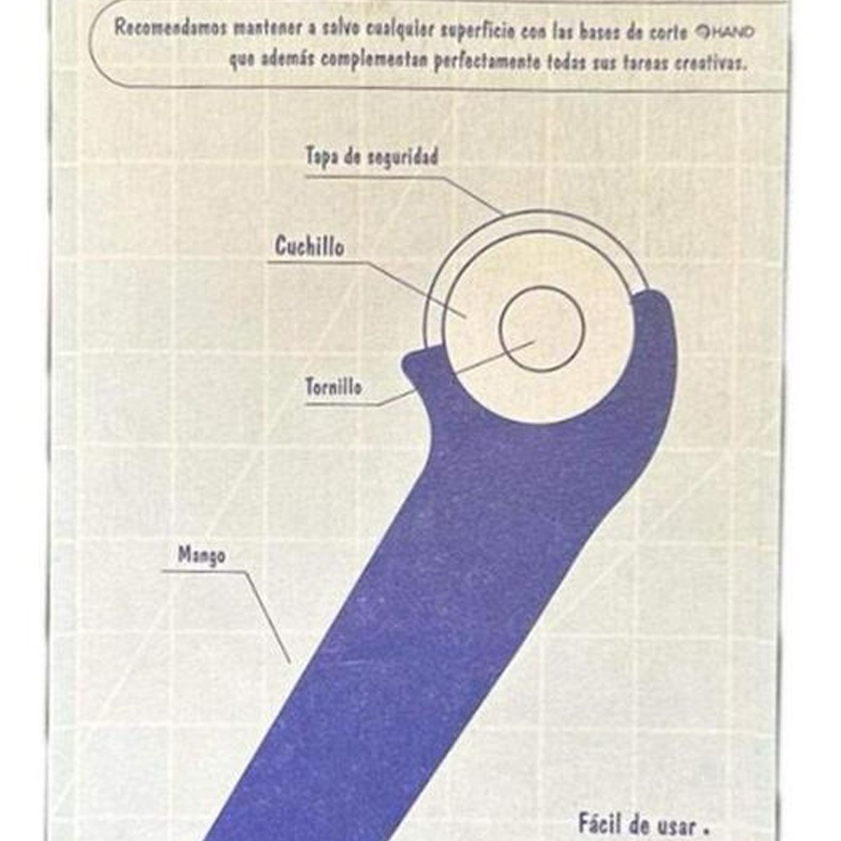 HAND - Cuchillo Cortador Rotatorio 28mm + 4 Repuestos Hand