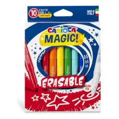 CARIOCA - Marcadores Magic Borrables 10 Colores Carioca. Erasable