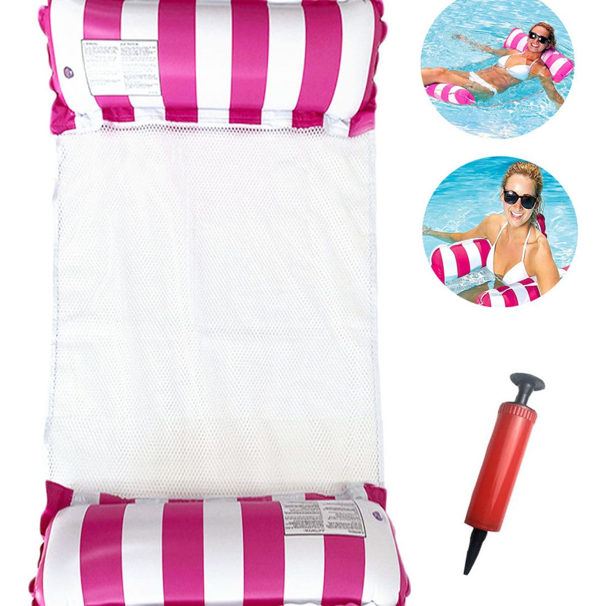 GENERICO - 4 En 1 Cama De Piscina Inflable Para Regalo De Actividad  Amarillo Rosa