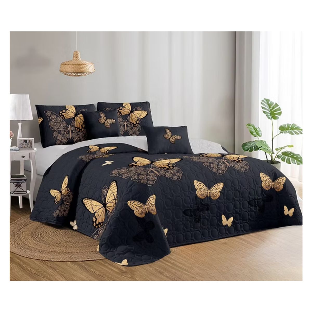 GENERICO - Cubrecama Verano Estampados Quilt Plaza y Media 230x180cm