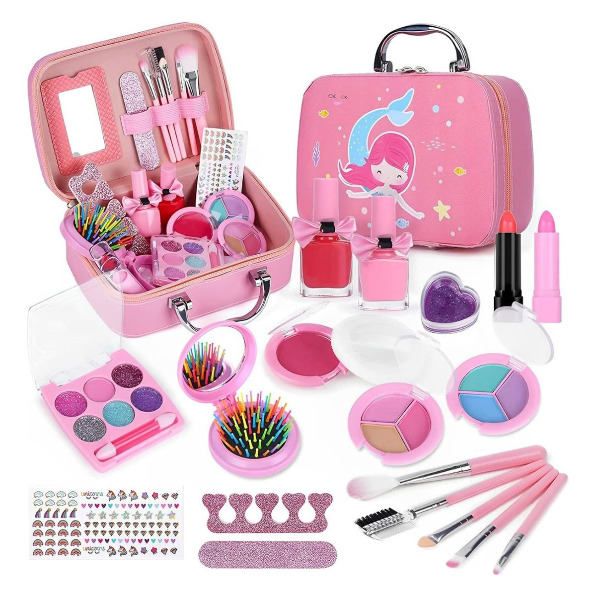 U BUY - Kit De Maquillaje Para Niñas Juguete Cosméticos No Tóxicos