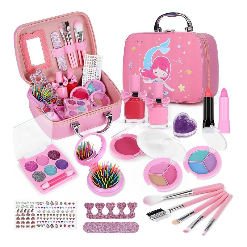 U BUY - Kit De Maquillaje Para Niñas Juguete Cosméticos No Tóxicos