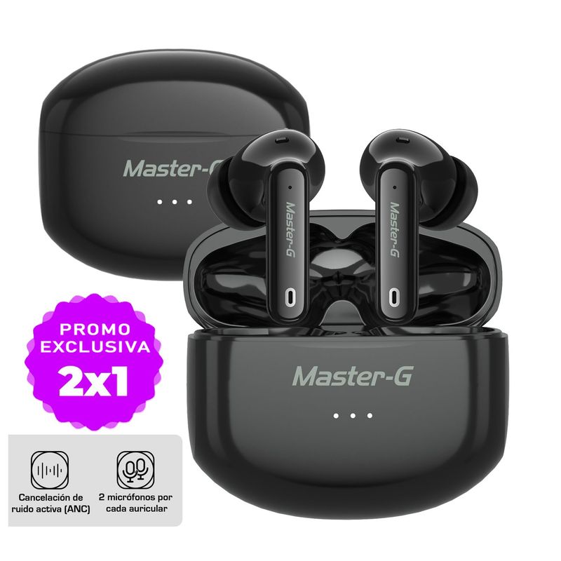MASTER G - Pack Audífonos Bluetooth In Ear TWS ANC BUDS20 X2