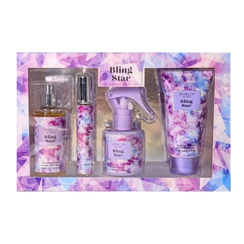 GENERICO - set de 3 perfumes mas locion bling star