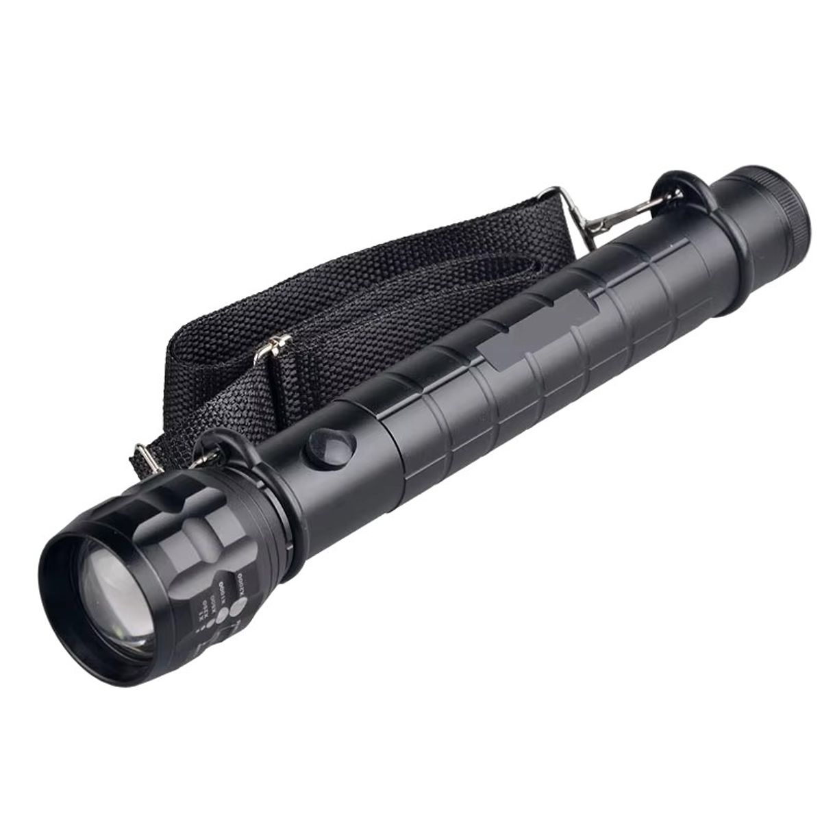 GENERICO - Linterna Táctica Led Aluminio 30cm a Pilas GK8033