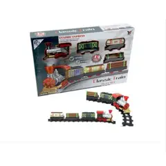 GENERICO - Tren Locomotora Clásico + 3 Vagones. 14 Piezas