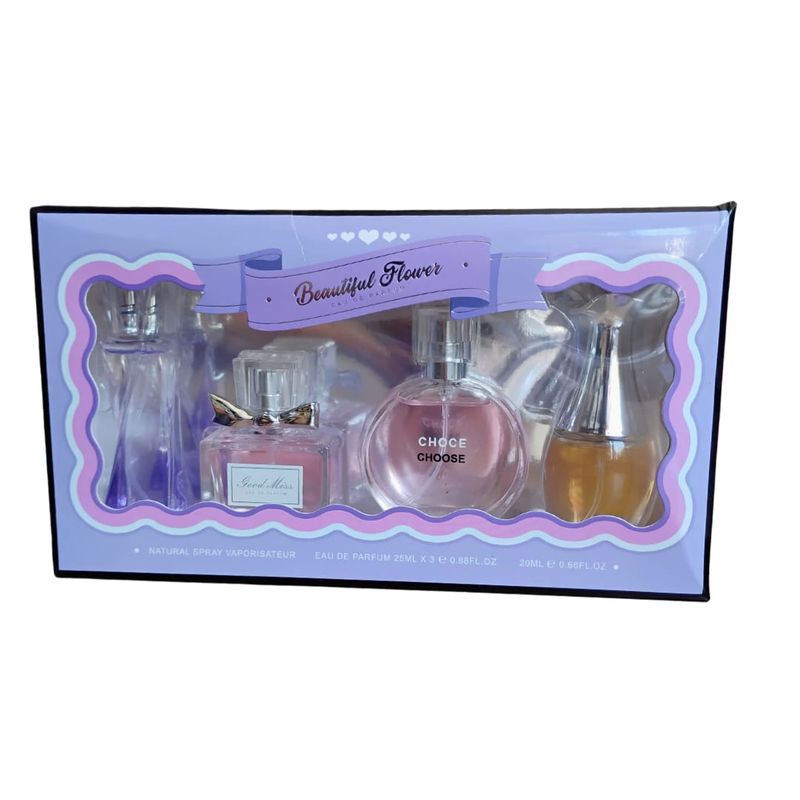 GENERICO - set de 4 perfumes beautiful flower