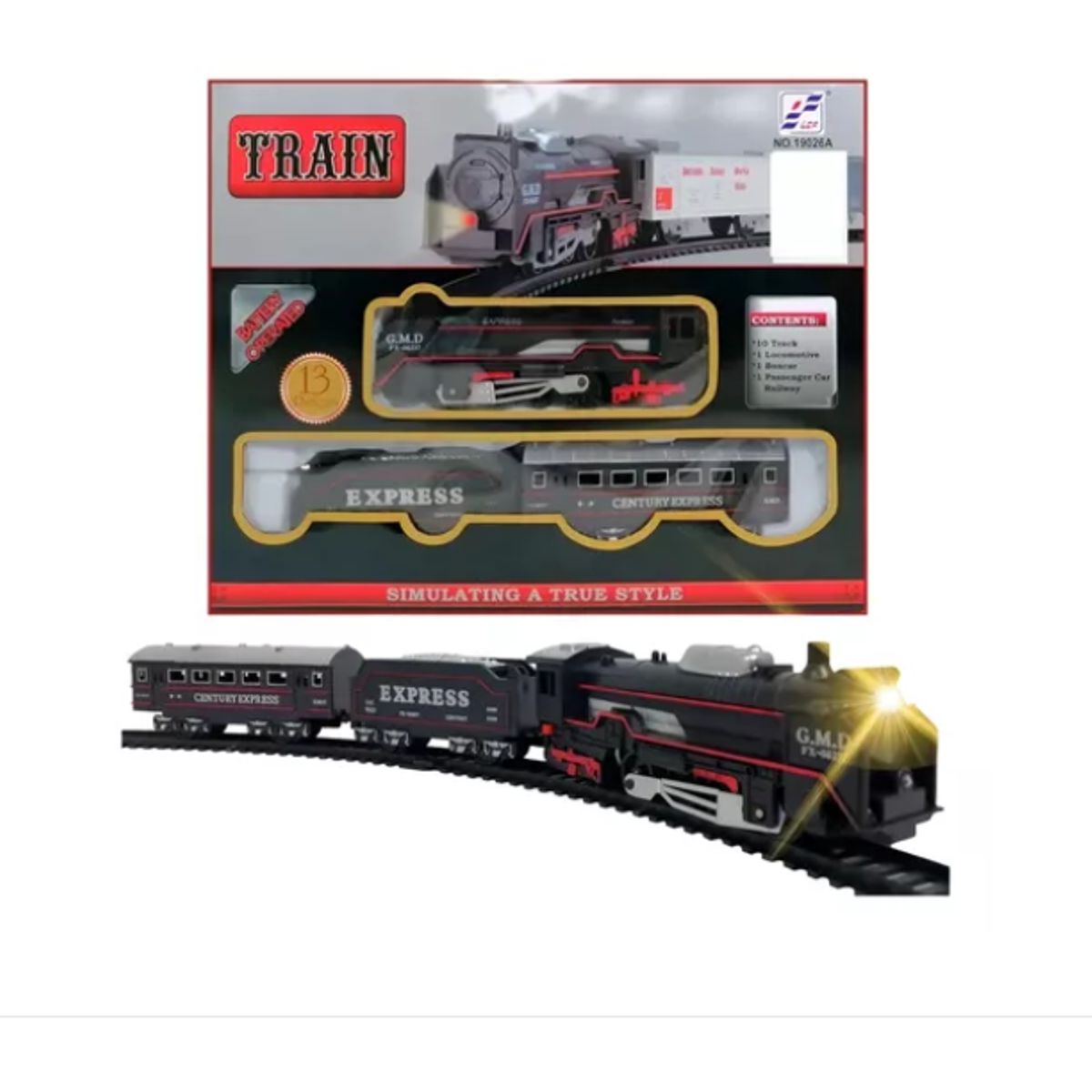 GENERICO - Tren Eléctrico De Juguete Locomotora Y Carros