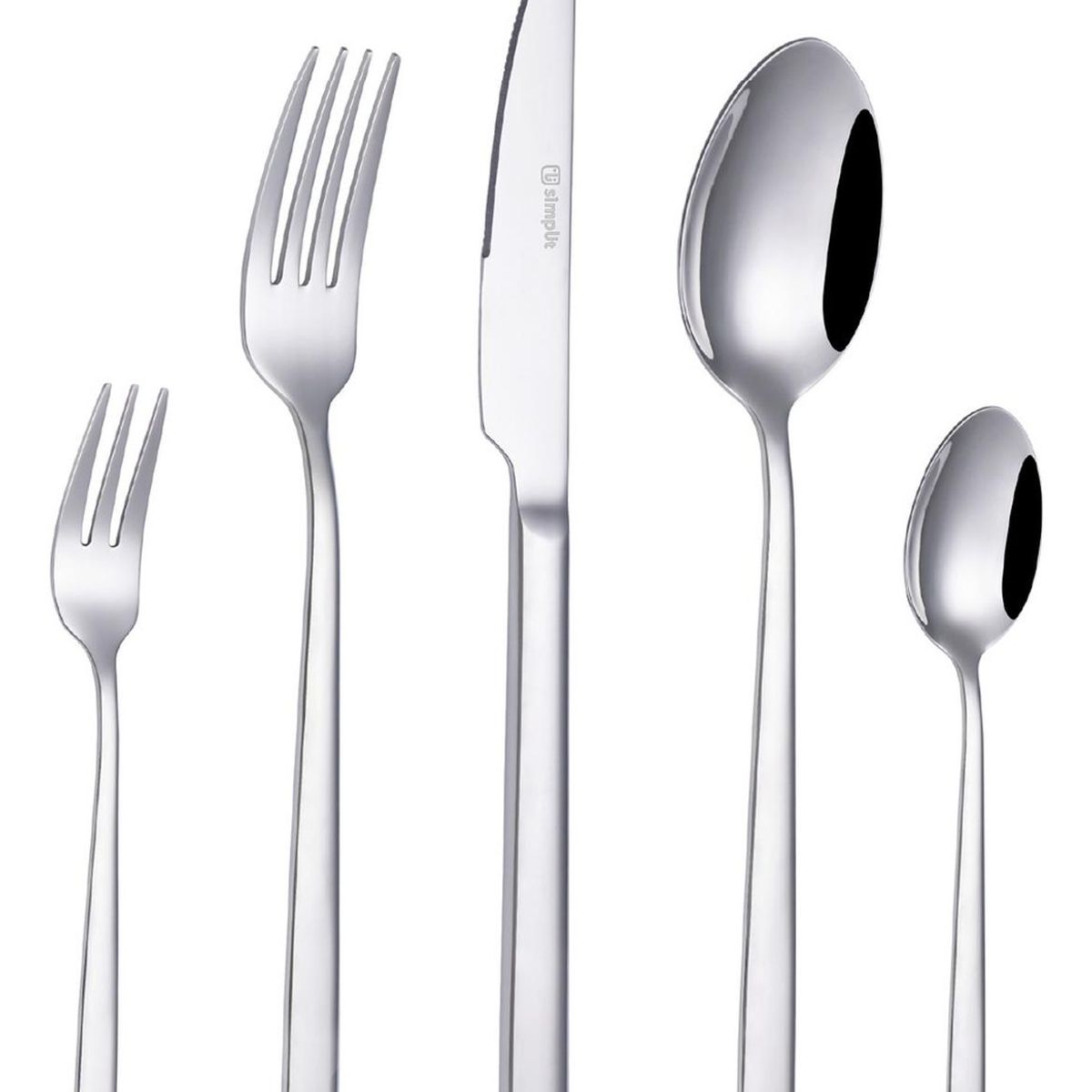 SIMPLIT - Set de Cuchillería 30 pcs Cubiertos Acero Inoxidable Sicilia
