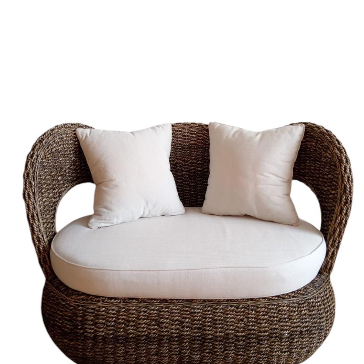 TERRA ESTILO - Sillon dos cuerpos de ratán natural