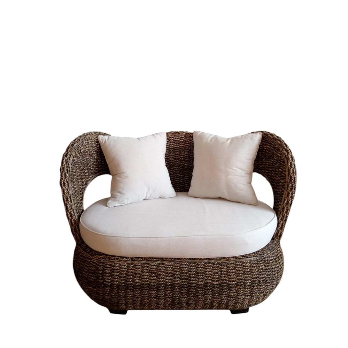 TERRA ESTILO - Sillon dos cuerpos de ratán natural