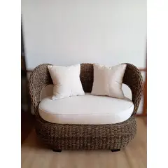 GENERICO - Sillon dos cuerpos de ratán natural.