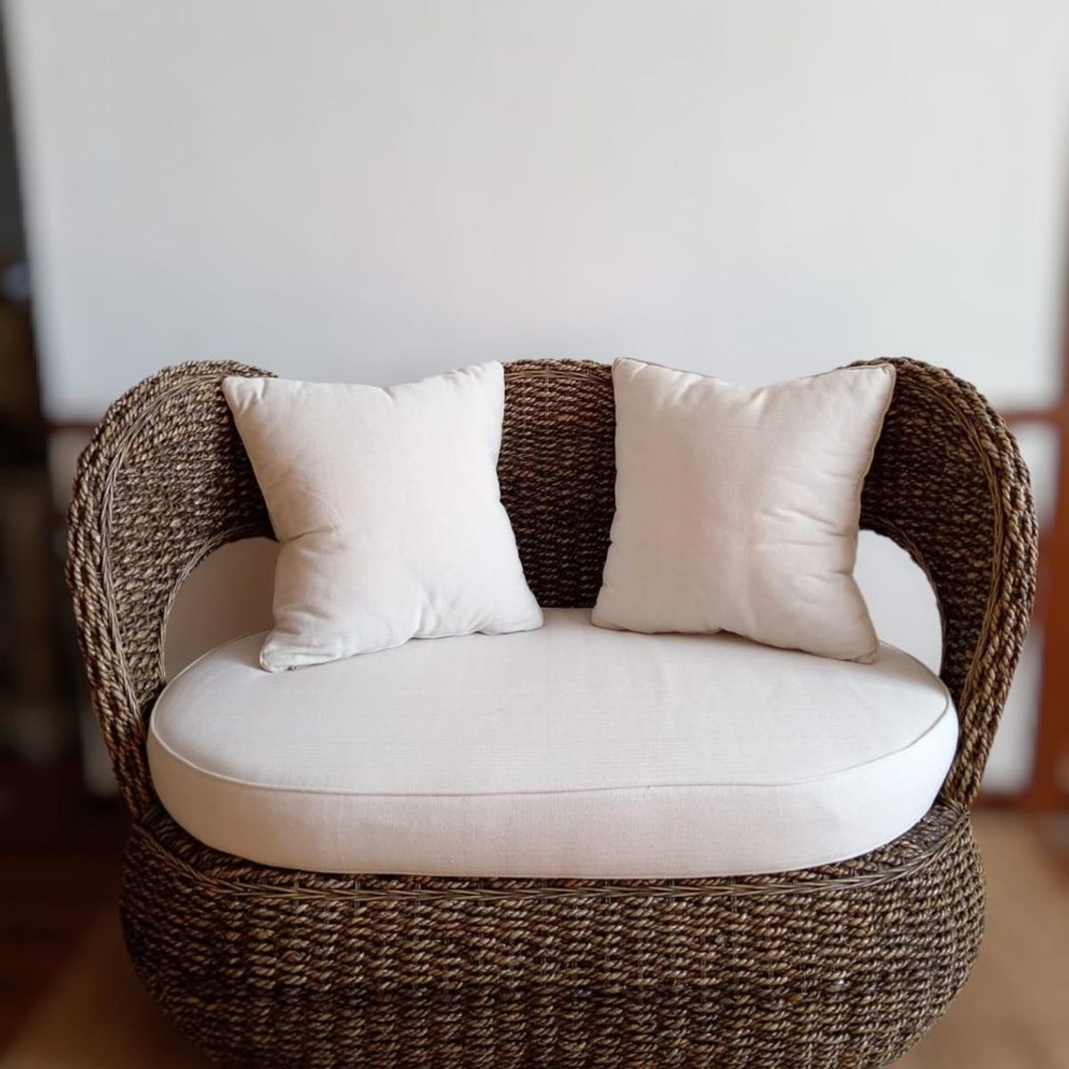 TERRA ESTILO - Sillon dos cuerpos de ratán natural