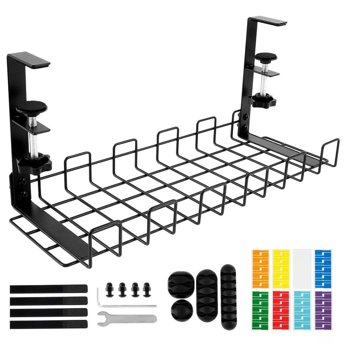 KUANGYE - Organizadores De Cables De Escritorio De Metal