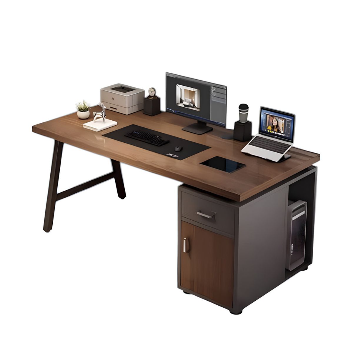 LUBABYCAS - Escritorio 140cm Con Cajones Y Compartimiento Sky LuBabycas