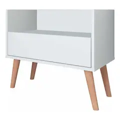 TODODESCUENTO - Arrimo Multiuso, Velador, 1 Cajon, Blanco / 659.91