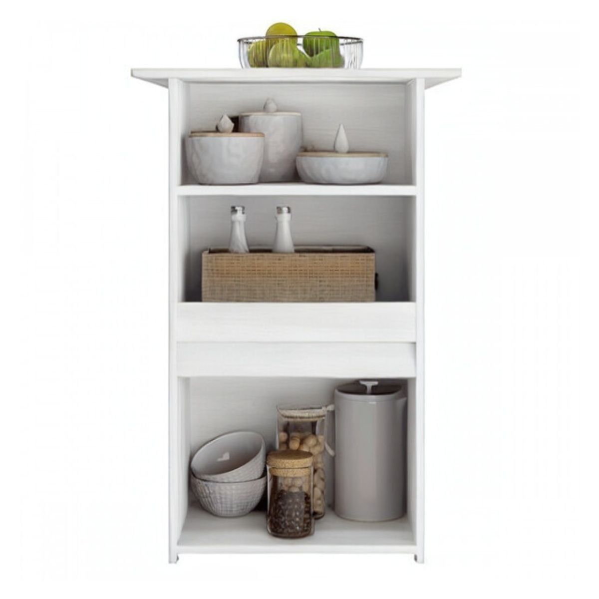 TODODESCUENTO - Mesa Alta Isla para Cocina- Blanca