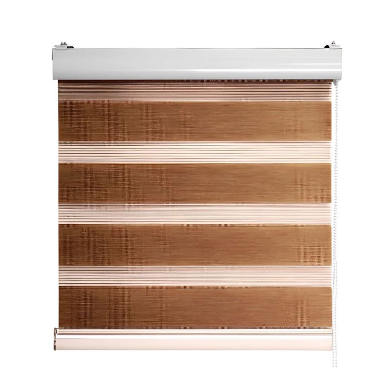 TODODESCUENTO - Cortina Roller Zebra 120x120cm - Café