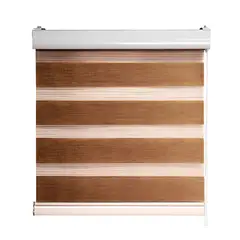 TODODESCUENTO - Cortina Roller Zebra 120x120cm - Café