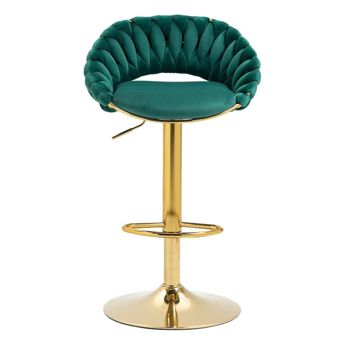 TODODESCUENTO - Pack 2 Taburetes Deluxe Terciopelo Verde