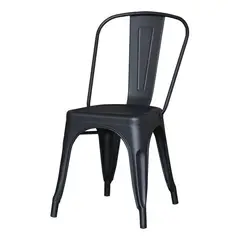 TODODESCUENTO - Pack 4 Sillas Comedor Tolix Negro Mate, Casino, Restaurant