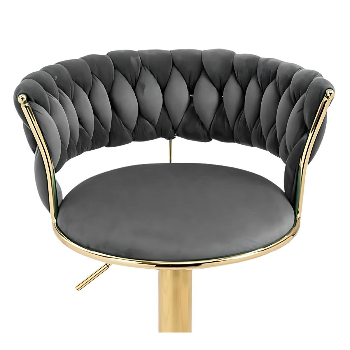 TODODESCUENTO - Pack 2 Taburetes Deluxe Terciopelo Gris