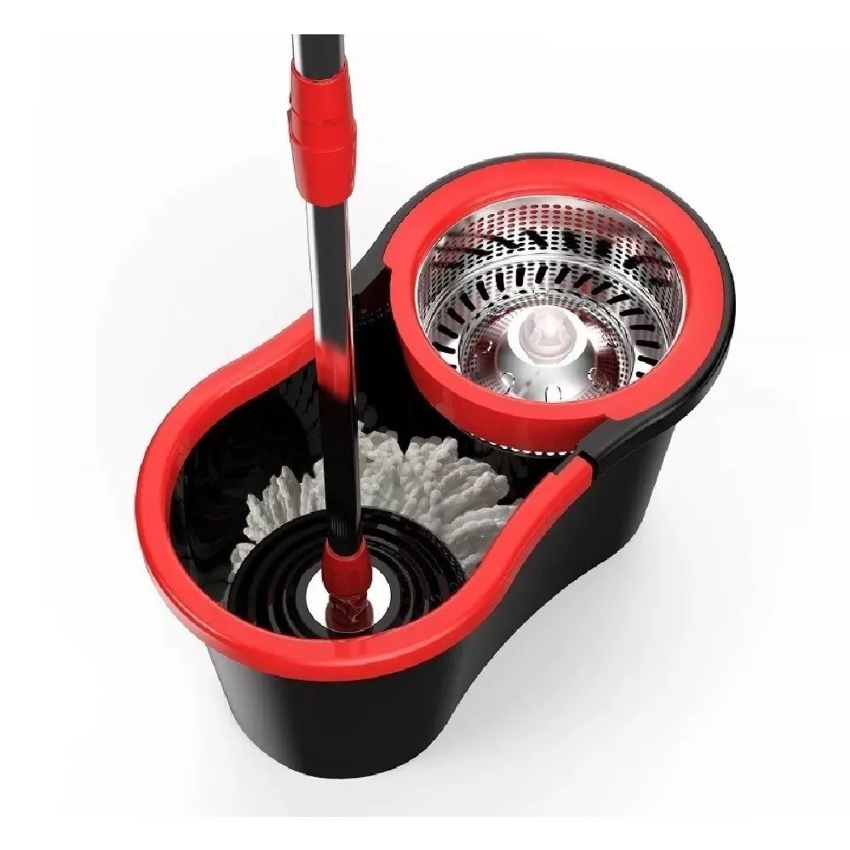 TODODESCUENTO - Mopa Giratoria Spin 360° Acero Inoxidable + 1 Mopa Repuesto