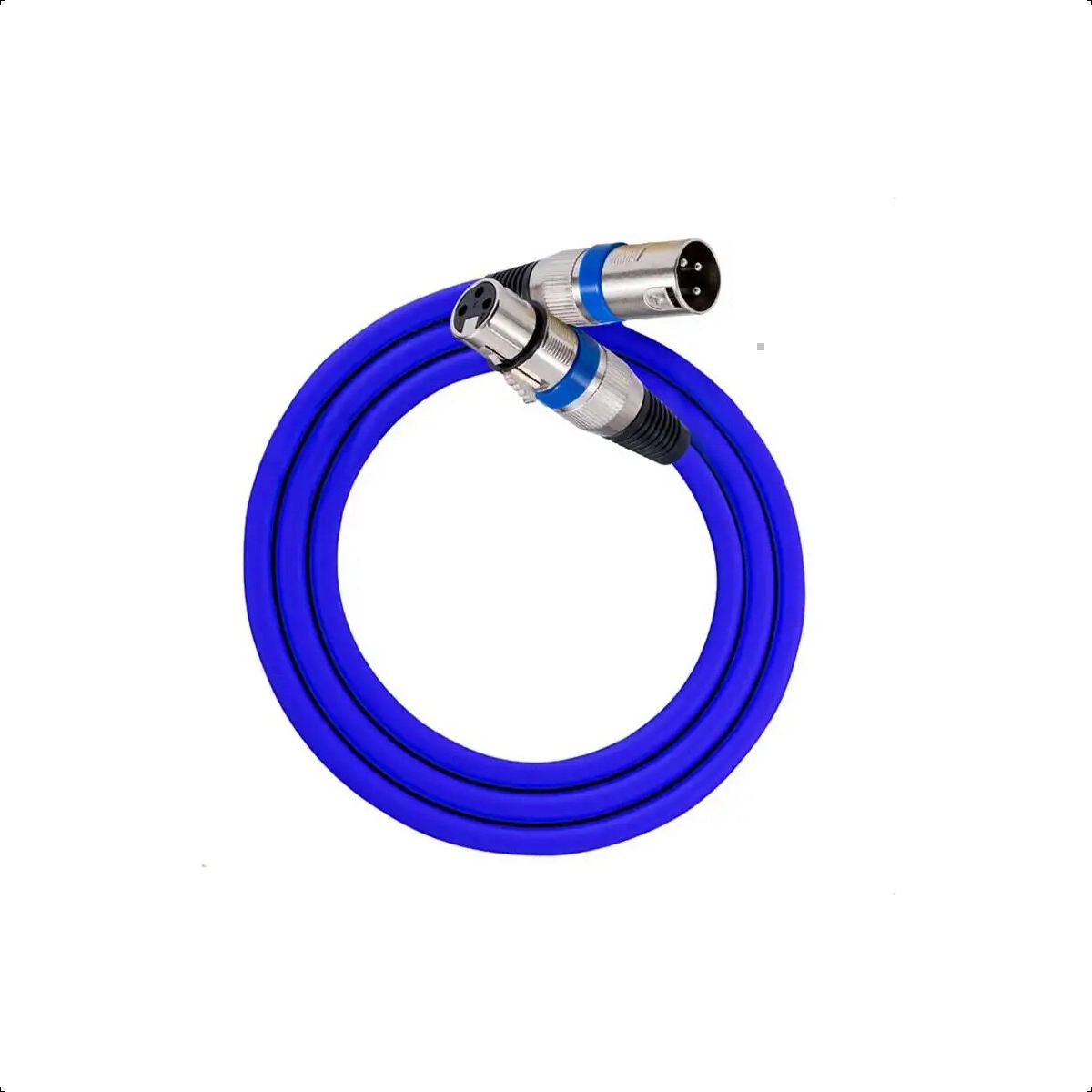 GENERICO - Cable Microfono 5 Metros Hifi Xlr Macho A Xlr Hembra Audio Azul