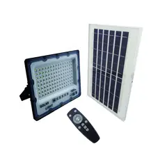 IMPORTCLICK - Proyector LED 100 Watt Panel Solar 120 LED Control Remoto Blanco