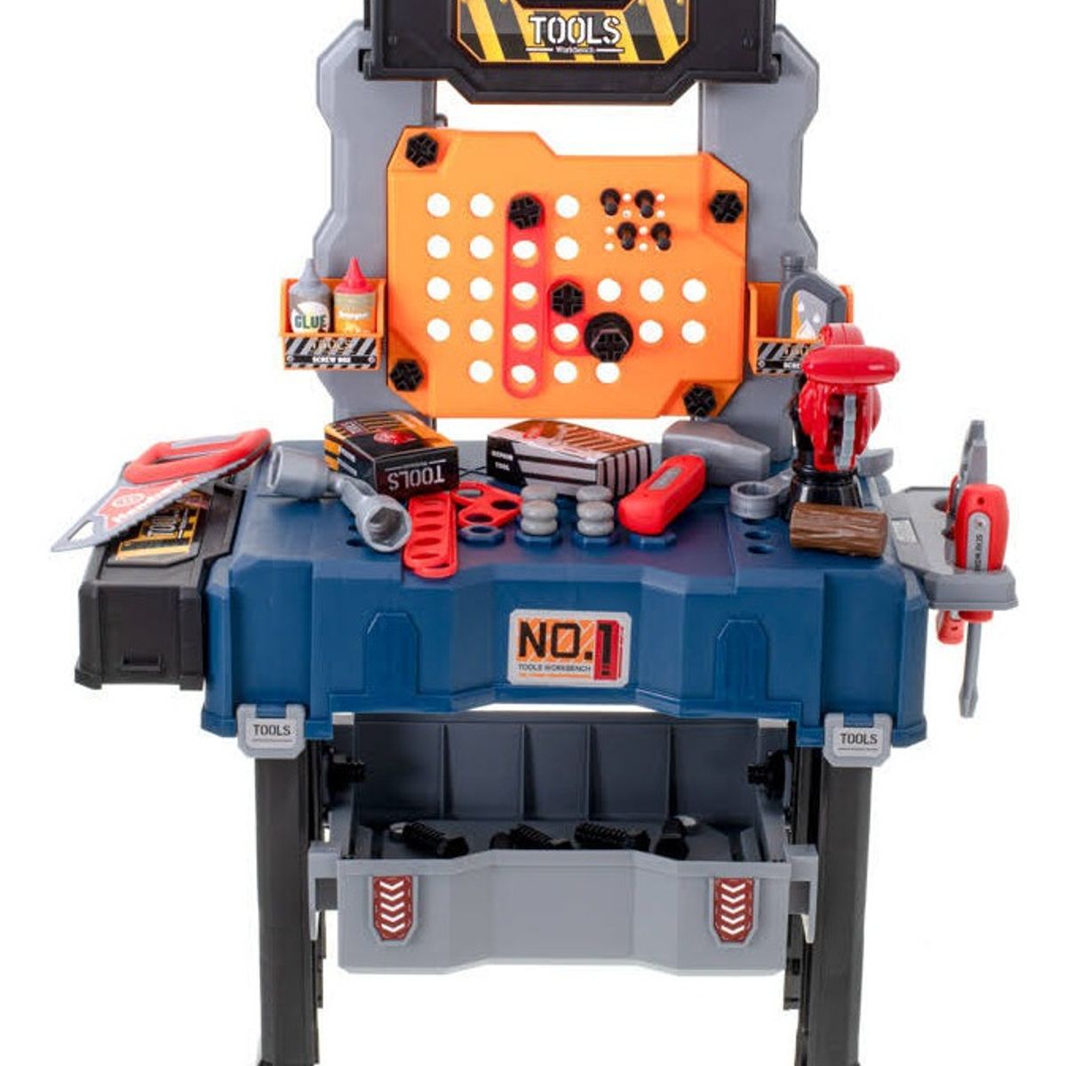 GENERICO - Set Juego Banco De Herramientas 2 En 1, 65 Piezas Mesa Azul