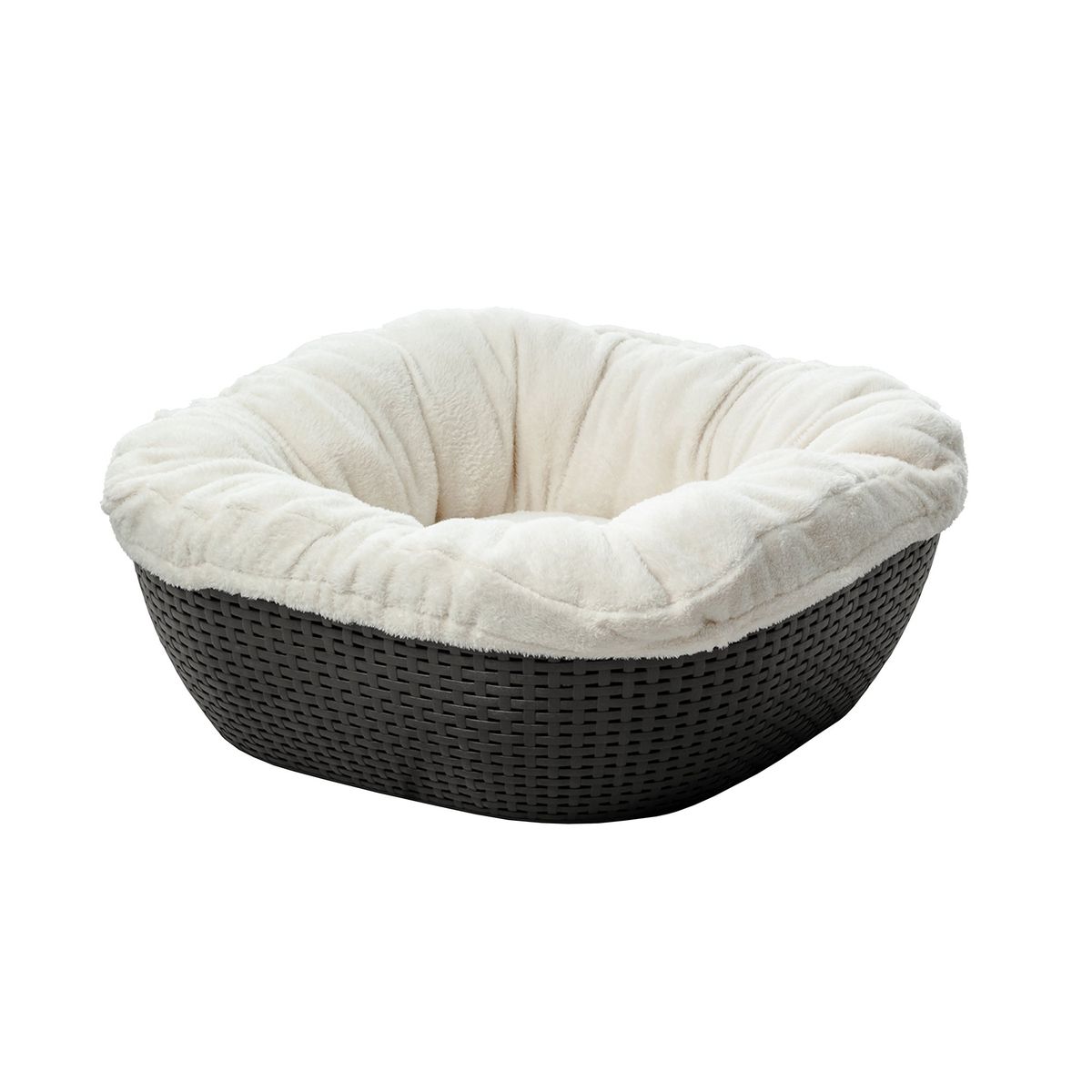 QRUBBER - Cama para Mascotas Acolchada Café Oscuro MQ QRubber