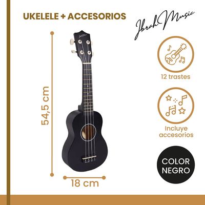 Imagen 2 del producto Ukelele Soprano Concierto 21 Pulgadas + Accesorios
