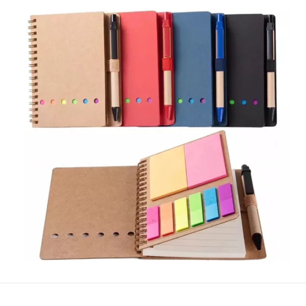 GENERICO - Cuaderno Inteligente 70 Hojas Con Pluma Y Notas Adhesiva