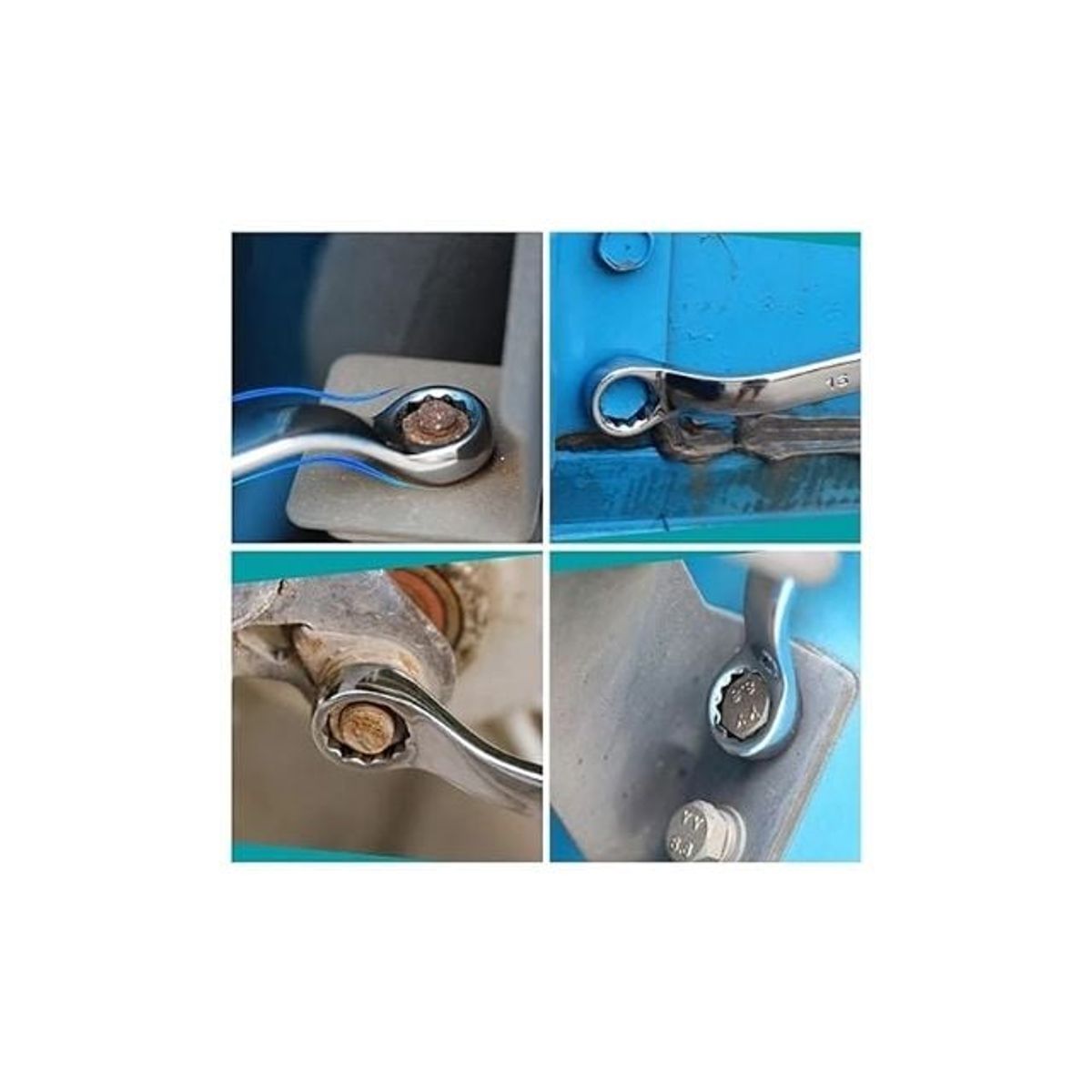 GENERICO - Juego De 14 Llaves Combinadas Métricas Estándar Desde la 8 a la 32MM De Doble Uso