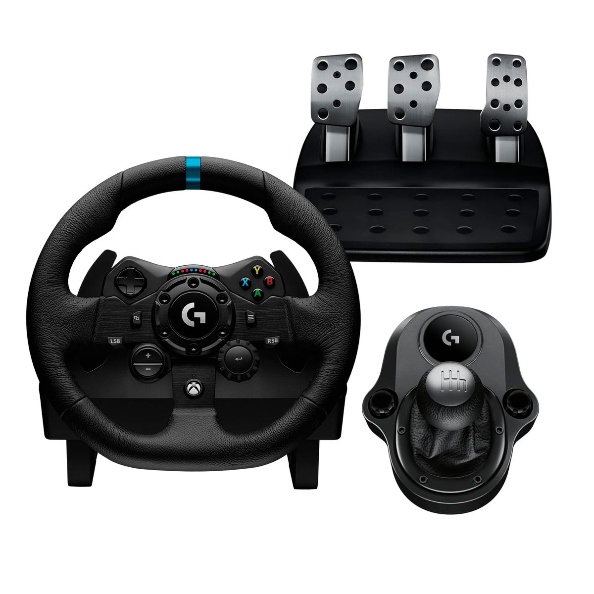 LOGITECH - Pack Volante + Palanca Logitech G923 Xbox X/S/Xbox One/PC