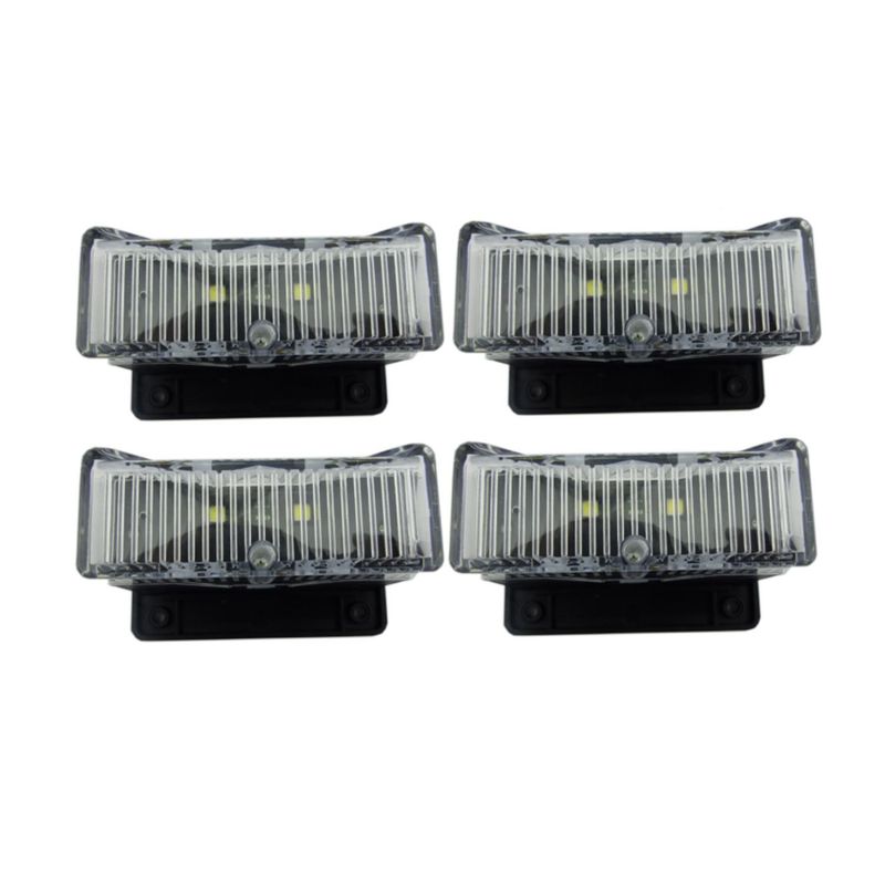 IMPORTCLICK - Set 4 Aplique Solar LED Mini Luz Blanca - Negro